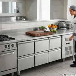 Kühltisch ECO 0/6 mit Aufkantung - GN 1/1