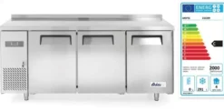Kitchen Line Tiefkühltisch- dreitürig 390 Liter