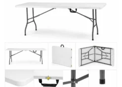 Klapptisch - 1.800 x 740 x 740 mm - Weiß