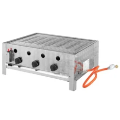 Kombibräter Gas mit 3 Brenner 10 kW, 650 x 570 x 270 mm