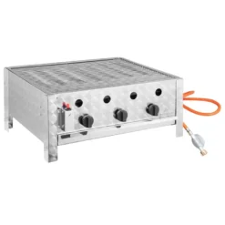Kombibräter Gas mit 3 Brenner 10 kW, 650 x 570 x 270 mm