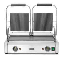 Kontaktgrill Doppelausführung 1x glatt, 1x gerillt