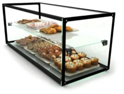 Kuchenvitrine aus gehärtetem Glas - 920 x 330 x 315 mm
