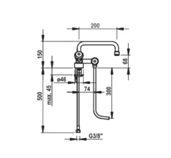 KWC Thekenarmatur Niederdruck 2B