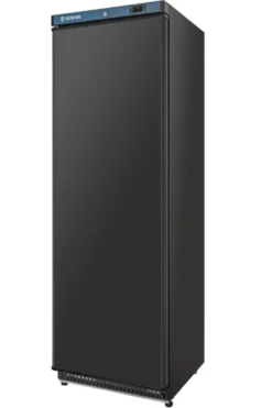 Lagerkühlschrank ECO 400, Innenraum aus Kunststoff, schwarz