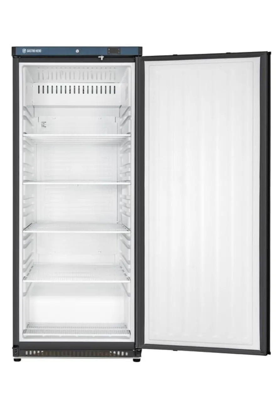 Lagerkühlschrank ECO 600, Innenraum aus Kunststoff, schwarz