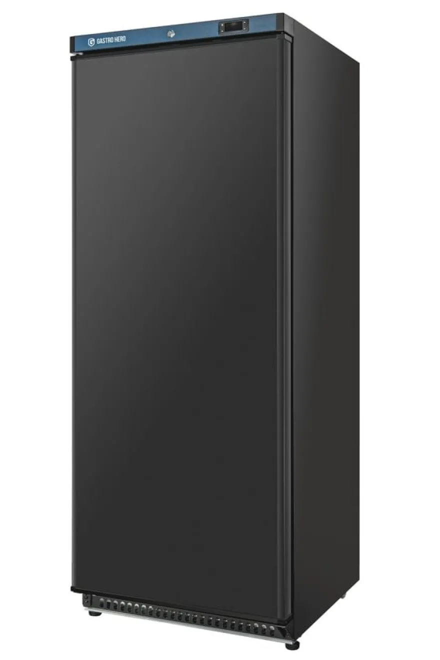 Lagerkühlschrank ECO 600, Innenraum aus Kunststoff, schwarz