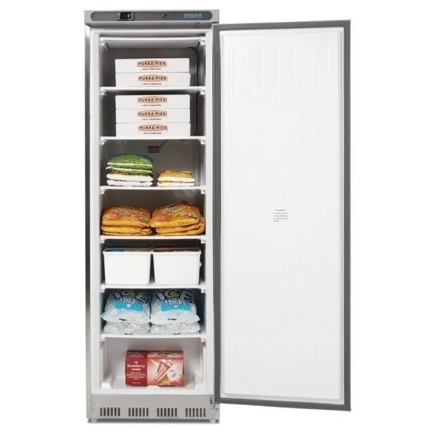Lagertiefkühlschrank Polar 365 Edelstahl