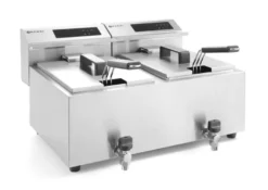 MasterCook Friteuse digital 2 x 8 L mit Ablasshahn