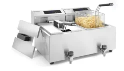 MasterCook Friteuse digital 2 x 8 L mit Ablasshahn