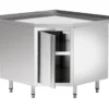 Mastro Neutraler Arbeitsschrank, Eck-Modell, mit Flügeltür, mit Aufkantung, 1000x700 mm