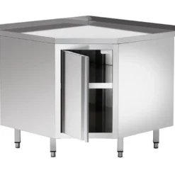 Mastro Neutraler Arbeitsschrank, Eck-Modell, mit Flügeltür, mit Aufkantung, 900x600 mm