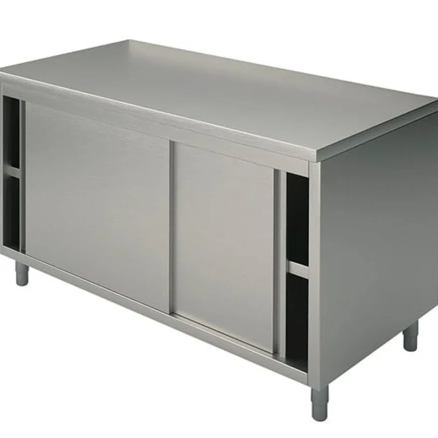 Mastro Neutraler Arbeitsschrank mit Schiebetüren, ohne Aufkantung, 1200x700 mm