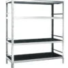 Mastro Regal aus Edelstahl mit 4 Regalböden, 1500x500x1800 mm