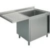 Mastro Spülschrank mit Flügeltür für Einbau-Geschirrspüler, 1 Becken rechts, 1200x600 mm