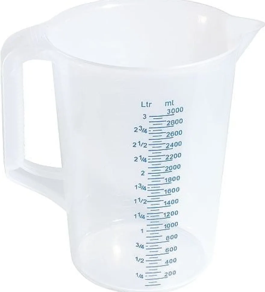 Messbecher aus Polypropylen, Durchmesser oben 17cm