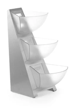 Multi Rack mit 3 SAN Schüssel 1 l Edelstahl