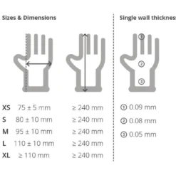 Nitrilpulverfreie Handschuhe M - 100 Stk
