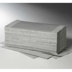 Papierhandtücher 1-lagig, V-Falz, 230x250 mm, grau "Zick-Zack"