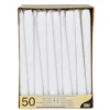 Papstar 50 Leuchterkerzen Ø 2,2 cm x H: 25 cm weiss