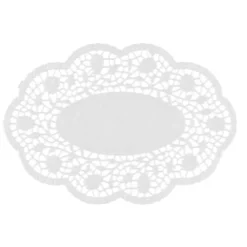 Papstar 500 Mokkadeckchen oval 24 cm x 16,5 cm weiss