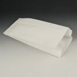 Papstar 1000 Papierfaltenbeutel, Cellulose, gefädelt 24 cm x 11 cm x 6 cm weiss Füllinhalt 1 kg