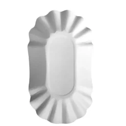 Papstar 250 Schalen, Pappe "pure" oval 10,5 cm x 17,5 cm x 3 cm weiss