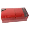 Papstar 250 Servietten, 3-lagig 1/4-Falz 33 cm x 33 cm rot