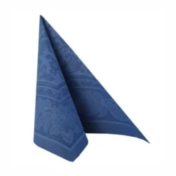 Papstar 50 Servietten "ROYAL Collection" 1/4-Falz 40 cm x 40 cm dunkelblau "Ornaments"