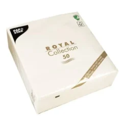 Papstar 50 Servietten "ROYAL Collection" 1/4-Falz 40 cm x 40 cm weiss