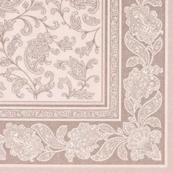 Papstar 50 Servietten "ROYAL Collection" 1/4-Falz 40 cm x 40 cm mocca "Ornaments"