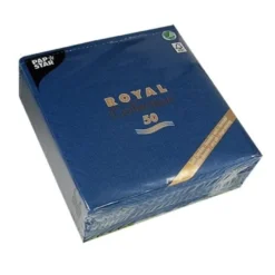 Papstar 50 Servietten "ROYAL Collection" 1/4-Falz 40 cm x 40 cm dunkelblau