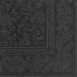 Papstar 50 Servietten "ROYAL Collection" 1/4-Falz 40 cm x 40 cm schwarz "Ornaments"