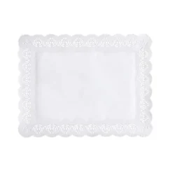 Papstar 100 Spitzenpapiere eckig 34 cm x 26 cm weiss