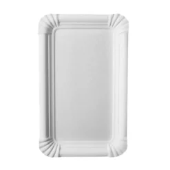 Papstar 250 Teller, Pappe "pure" eckig 11 cm x 17,5 cm weiss