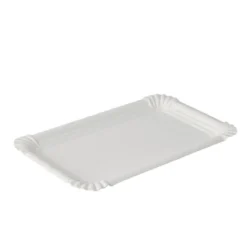 Papstar 250 Teller, Pappe "pure" eckig 11 cm x 17,5 cm weiss