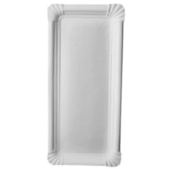 Papstar 250 Teller, Pappe "pure" eckig 11 cm x 24 cm weiss