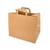 Papstar 50 Tragetaschen, Papier 27 cm x 32 cm x 17 cm braun mit Tragegriff