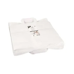 Papstar 50 Tragetaschen, Papier 27 cm x 32 cm x 17 cm weiss mit Tragegriff