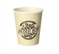 Papstar 50 Trinkbecher, Pappe "pure" 0,2 l Ø 80 mm x 92 mm creme "pureJoy"