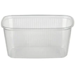 Papstar 100 Verpackungsbecher, PP eckig 250 ml 4,9 cm x 8,1 cm x 10,8 cm transparent