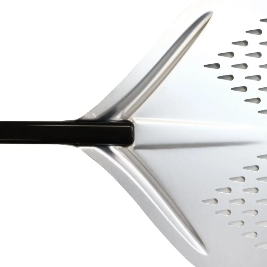 Pizzaschaufel perforiert 40x42cm, (L)1525 mm