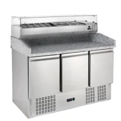 Pizzatisch ECO Mini 3/0 mit Kühlaufsatz ECO 6x GN 1/4