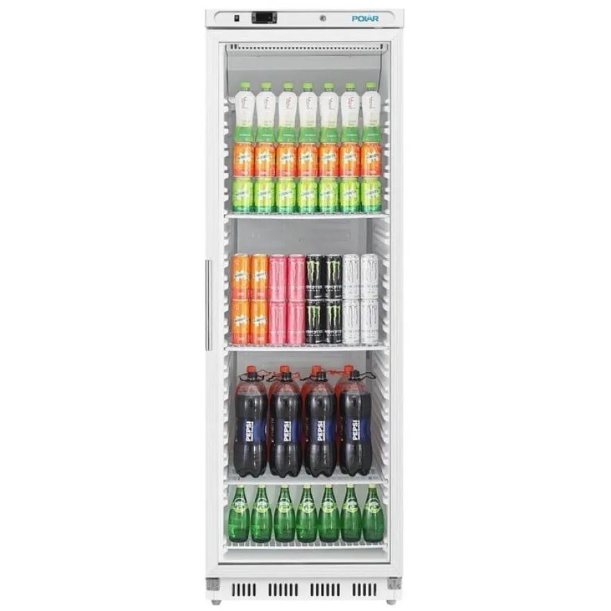 Polar C-Serie Lagerkühlschrank 400 Liter mit Glastür, weiß