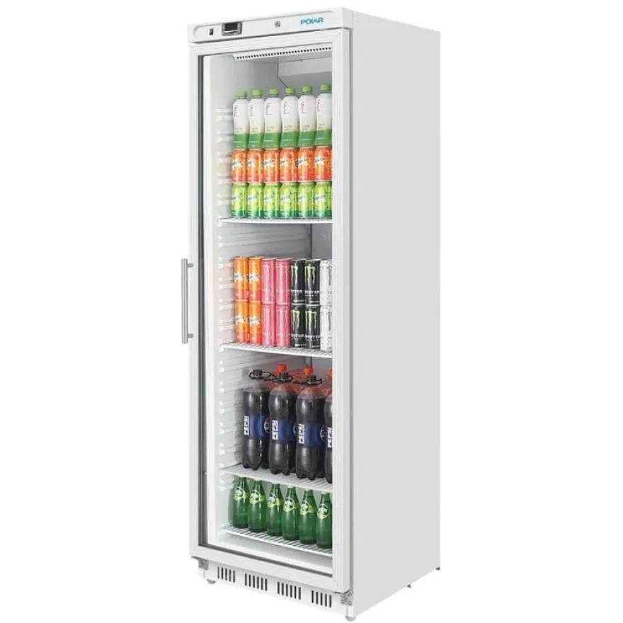 Polar C-Serie Lagerkühlschrank 400 Liter mit Glastür, weiß