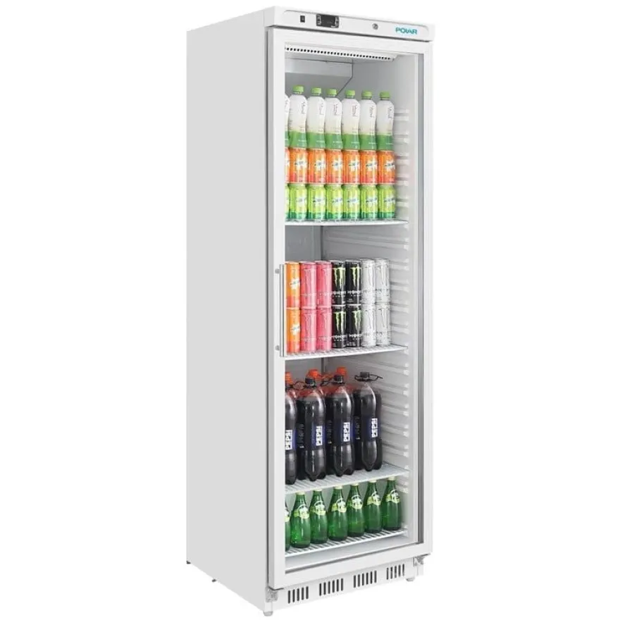 Polar C-Serie Lagerkühlschrank 400 Liter mit Glastür, weiß