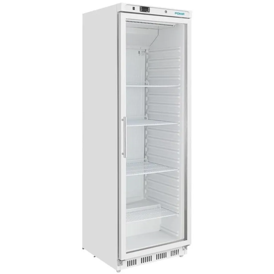 Polar C-Serie Lagerkühlschrank 400 Liter mit Glastür, weiß