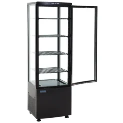 Polar C-Serie Standkühlvitrine 235 Liter mit gebogener Tür, schwarz