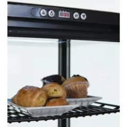Polar C-Serie Standkühlvitrine 235 Liter mit gebogener Tür, schwarz