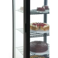 Polar C-Serie Standkühlvitrine 235 Liter mit gebogener Tür, schwarz
